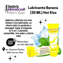 HOT KISS BANANA LUBRICANTE COMESTIBLE RICO SABOR Y EFECTO CALOR 